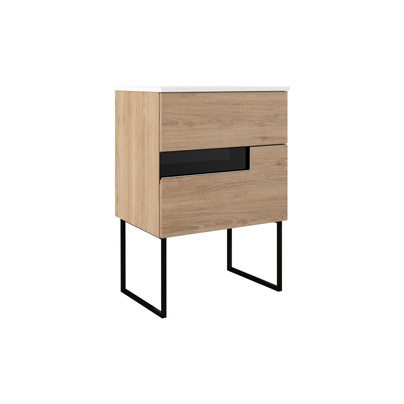 Vision Canela 24" W x 18" D Bath Vanity with White Ceramic Vanity Top and Sink - Industry Tile